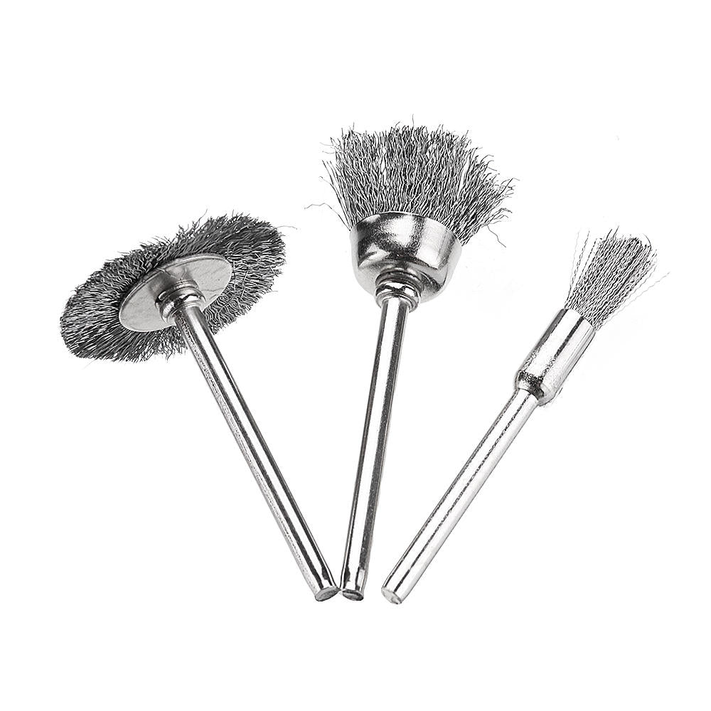 9pcs Stainless Steel Wire Brush Set Cleaner Polishing Brushes Cup Wheel For Dremel Rotary Tool Image 3