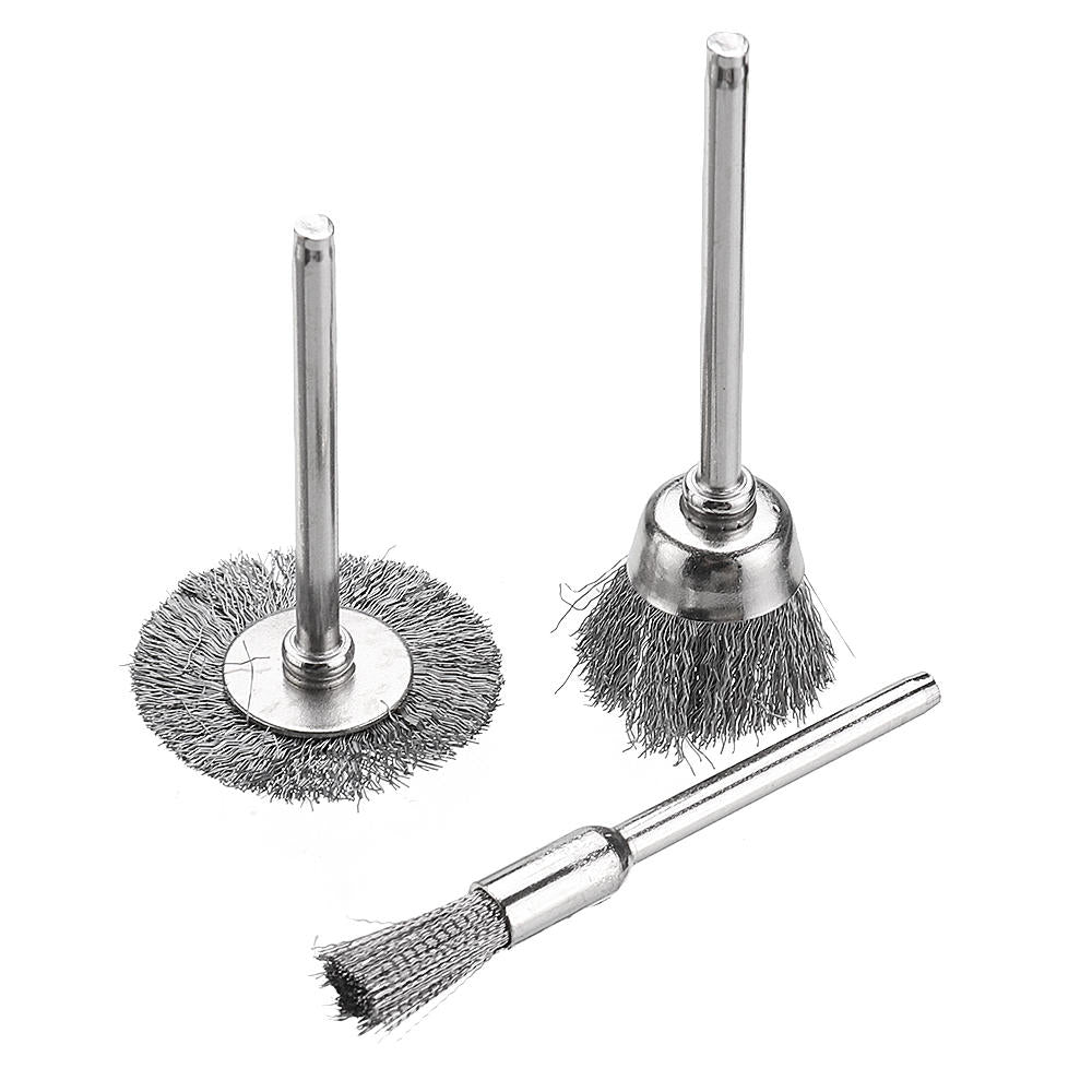 9pcs Stainless Steel Wire Brush Set Cleaner Polishing Brushes Cup Wheel For Dremel Rotary Tool Image 4