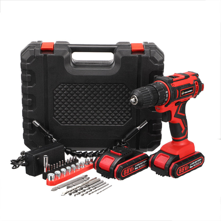 88VF 6000mAh Cordless Electric Drill Screwdriver + 30Pcs Accessories + 1,2Pcs Battery Image 2