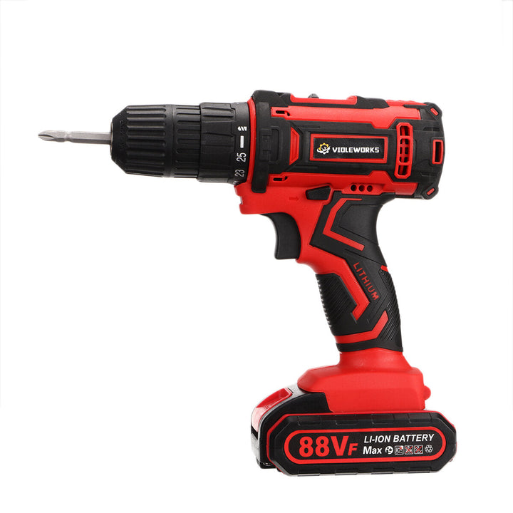 88VF 6000mAh Cordless Electric Drill Screwdriver + 30Pcs Accessories + 1,2Pcs Battery Image 4