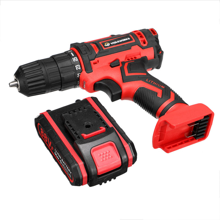 88VF 6000mAh Cordless Electric Drill Screwdriver + 30Pcs Accessories + 1,2Pcs Battery Image 8