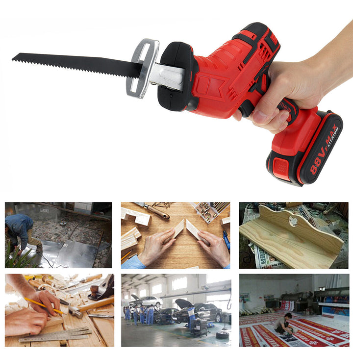 88VF Cordless Electric Reciprocating Saw Outdoor Portable Woodworking Tool One Hand Saw Image 4