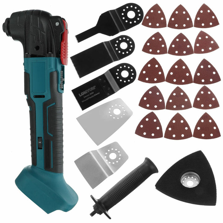 88VF Electric Oscillating Saw Cordless Woodworking Shovel Cutting Trimming Machine W, None,1,2 Battery Image 6