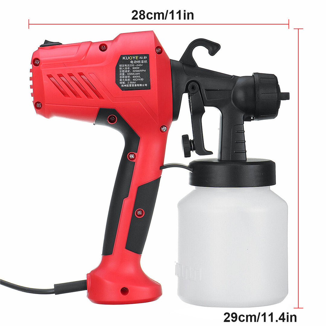 800W Electric Paint Spray Guns Airless Handheld Sprayer Machine Kit Air W, 4 Nozzles Image 4