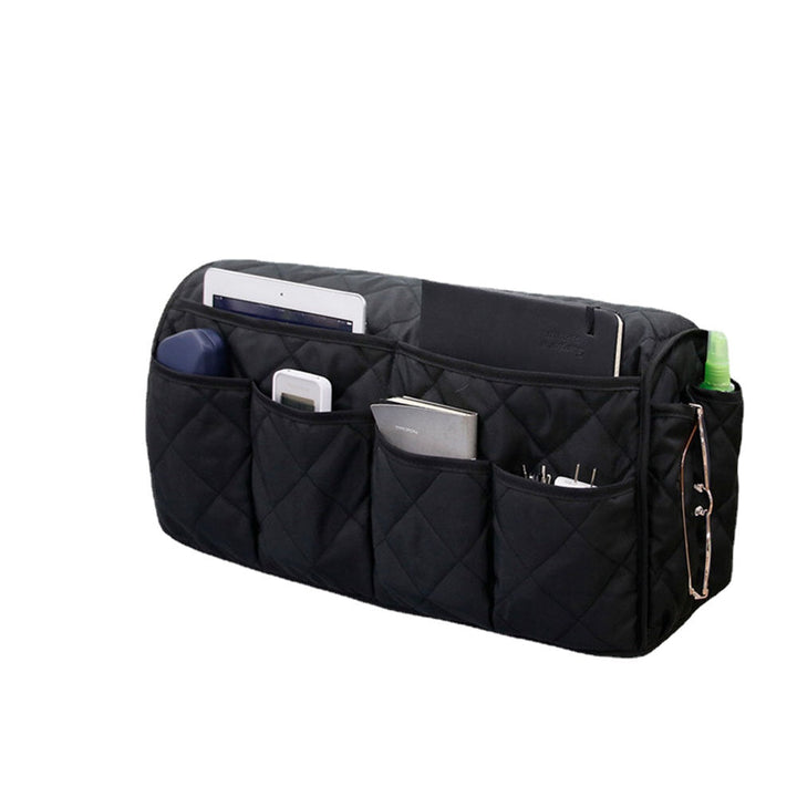 Armrest Bag Bedside Sofa Storage Organizer with 6 Pockets for Laptop Notebook Books Phone Image 1