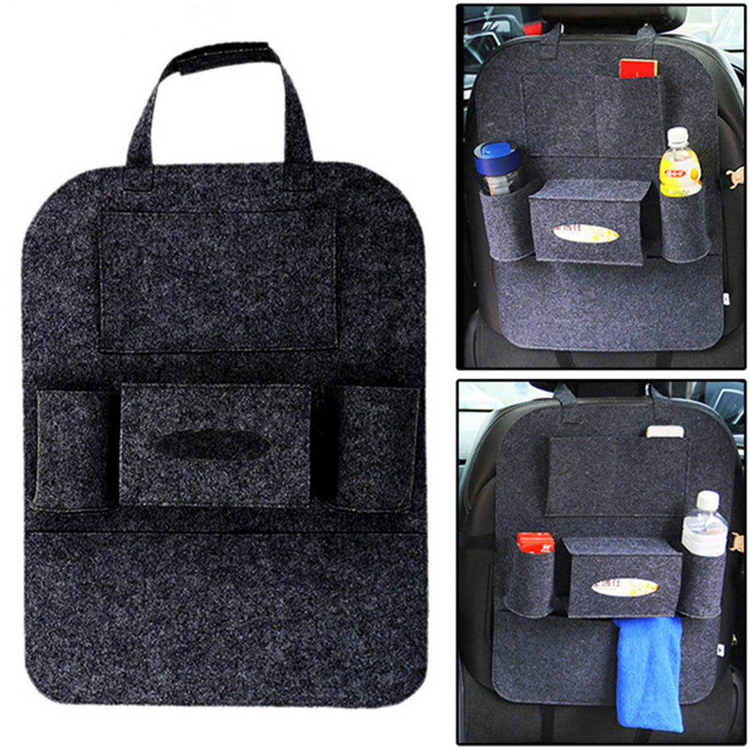 Auto Car Seat Back Hanging Multi-Pocket Storage Bag Organizer Holder Car Storage Box Image 3