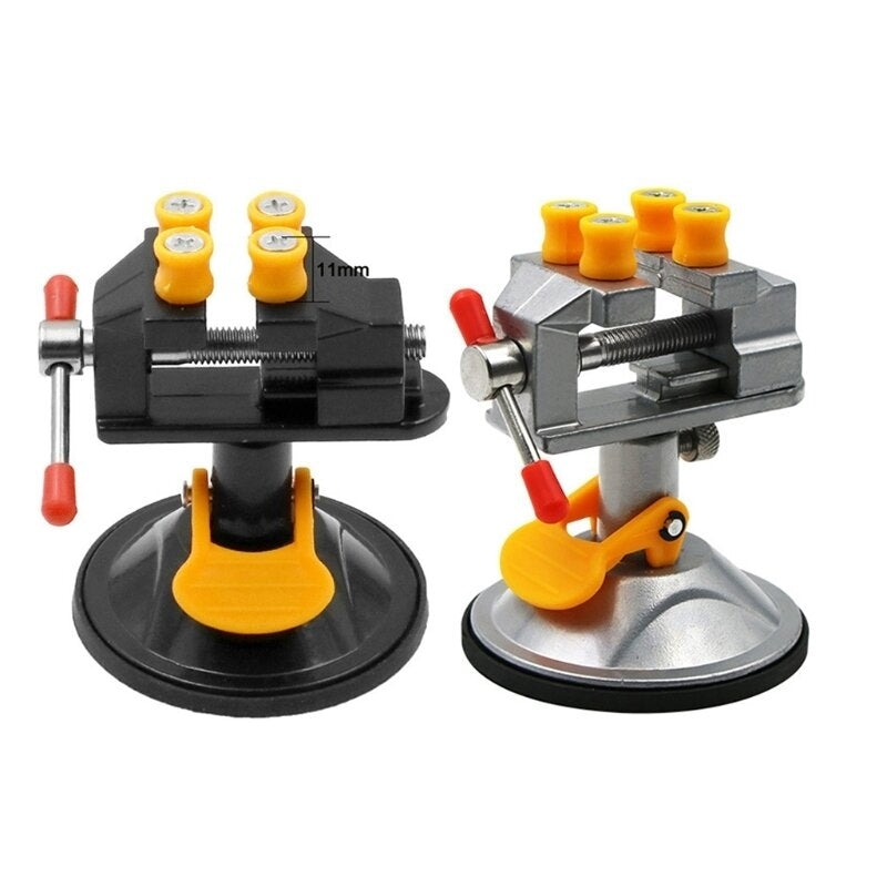 Adjustable Fixed Electric Mini Table Bench Vise 360 Degree Rotatable Grinder Rotary Hand Drill Suction Cup Fixed Frame Image 1