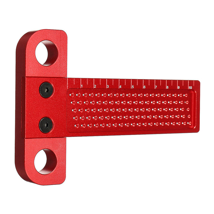 Aluminium Alloy T-100 Hole Positioning Metric Measuring Ruler 100mm Woodworking T-Squares Marking Ruler For Carpenter Image 3