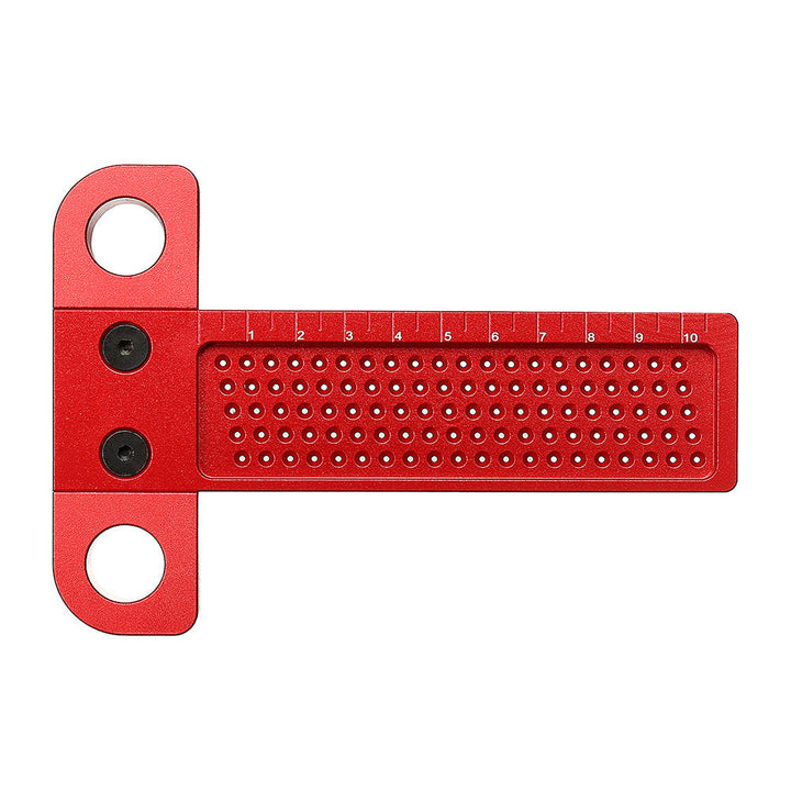 Aluminium Alloy T-100 Hole Positioning Metric Measuring Ruler 100mm Woodworking T-Squares Marking Ruler For Carpenter Image 5