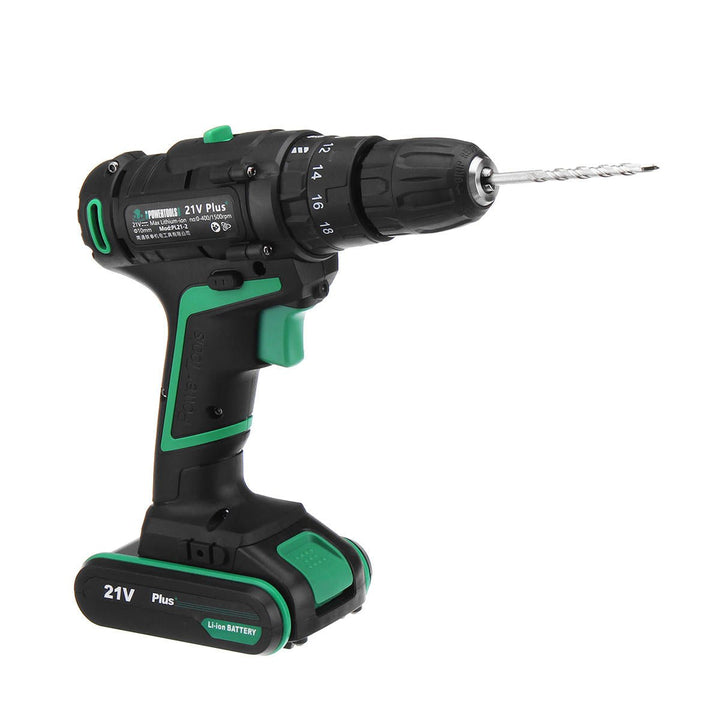 AC100-240V Li-ion Cordless Electric Screwdriver Power Drills 1 Battery 1 Charger With Accessories Image 2