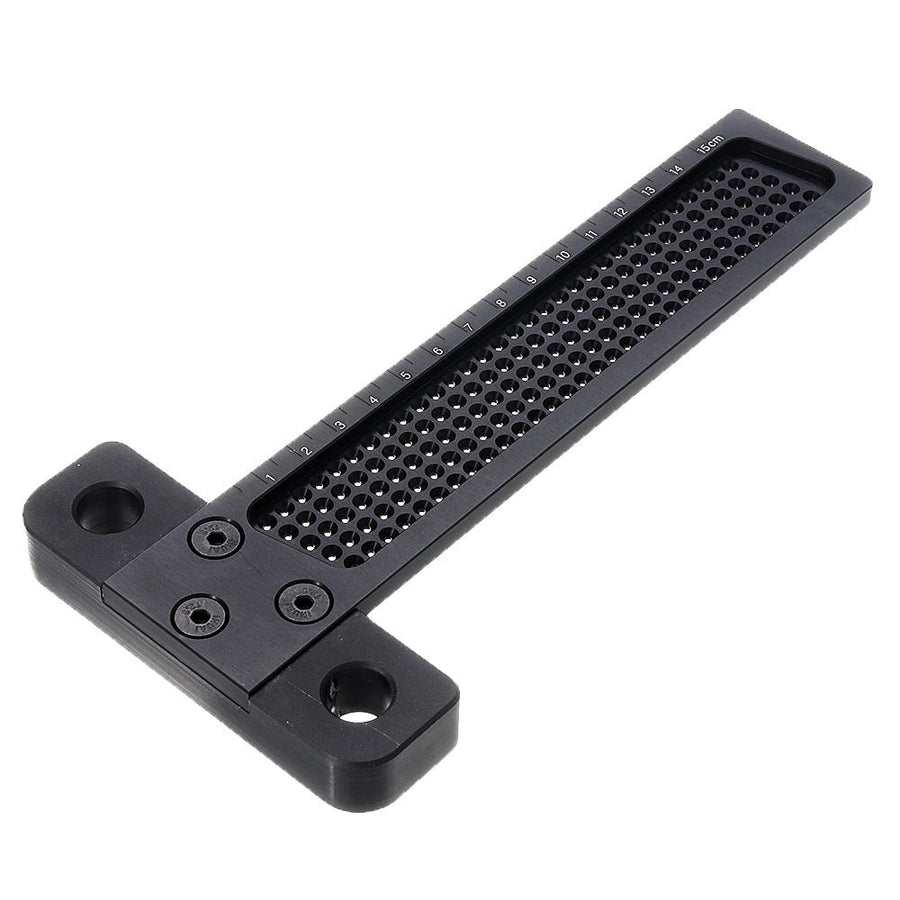 Black Aluminium Alloy T-160 Hole Positioning Measuring Ruler 160mm Metric T Ruler Image 1