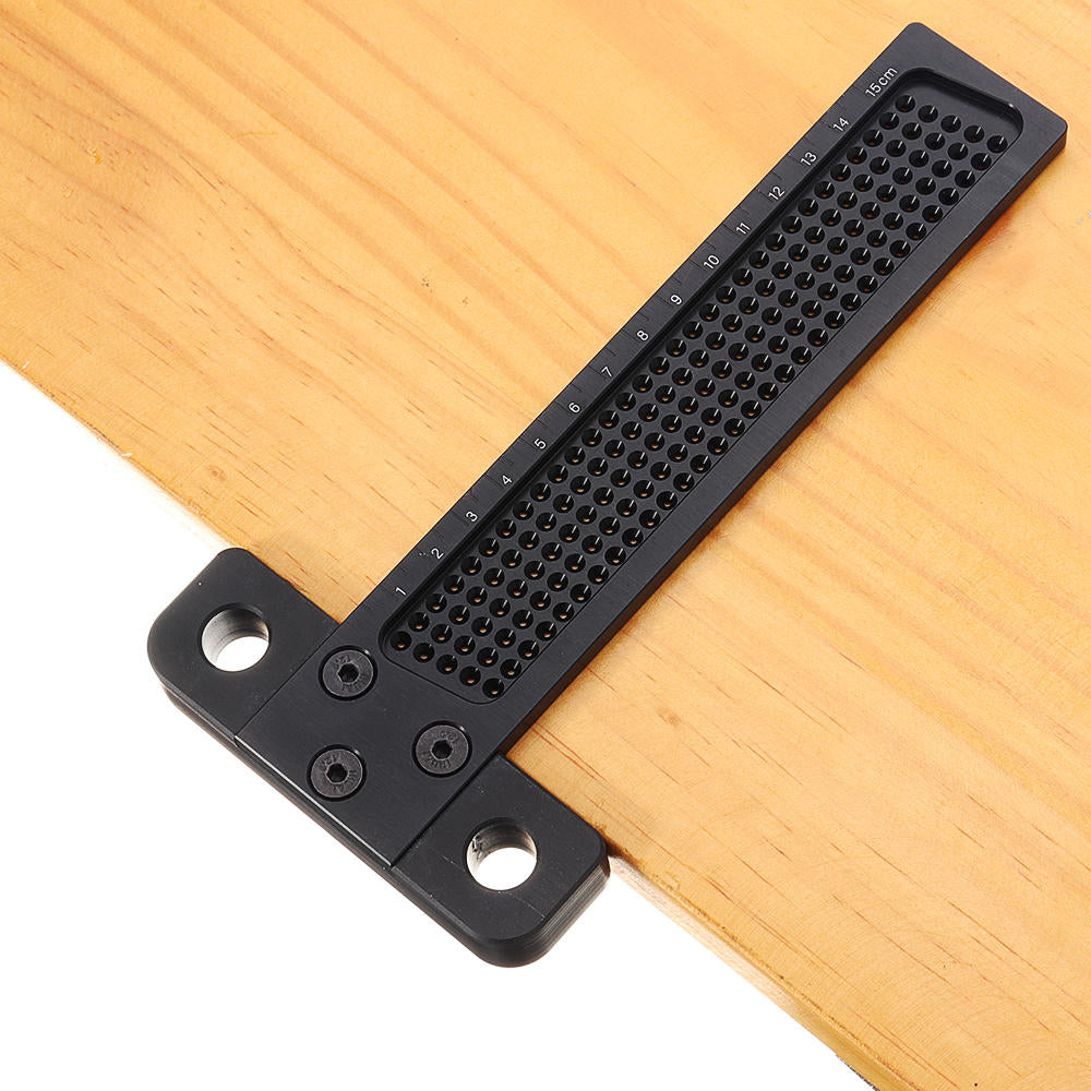 Black Aluminium Alloy T-160 Hole Positioning Measuring Ruler 160mm Metric T Ruler Image 2