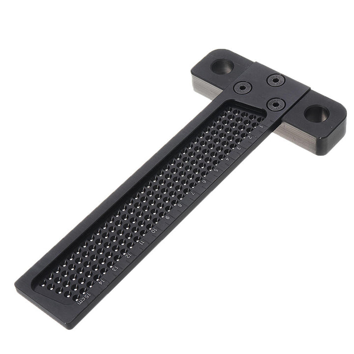 Black Aluminium Alloy T-160 Hole Positioning Measuring Ruler 160mm Metric T Ruler Image 3