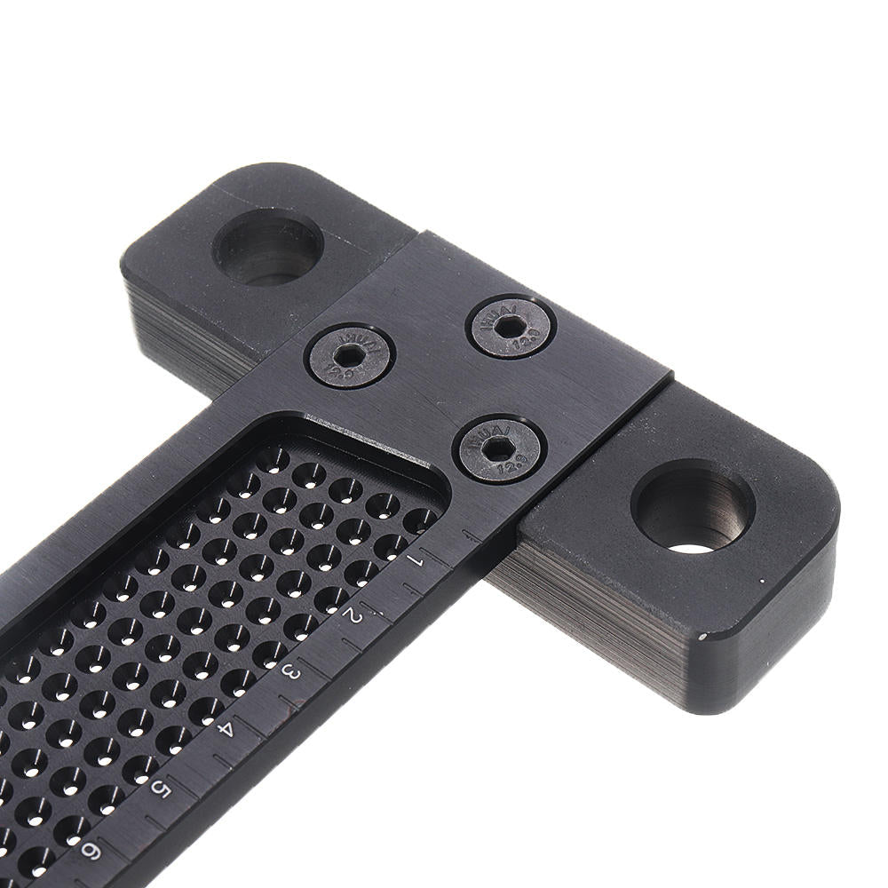 Black Aluminium Alloy T-160 Hole Positioning Measuring Ruler 160mm Metric T Ruler Image 8