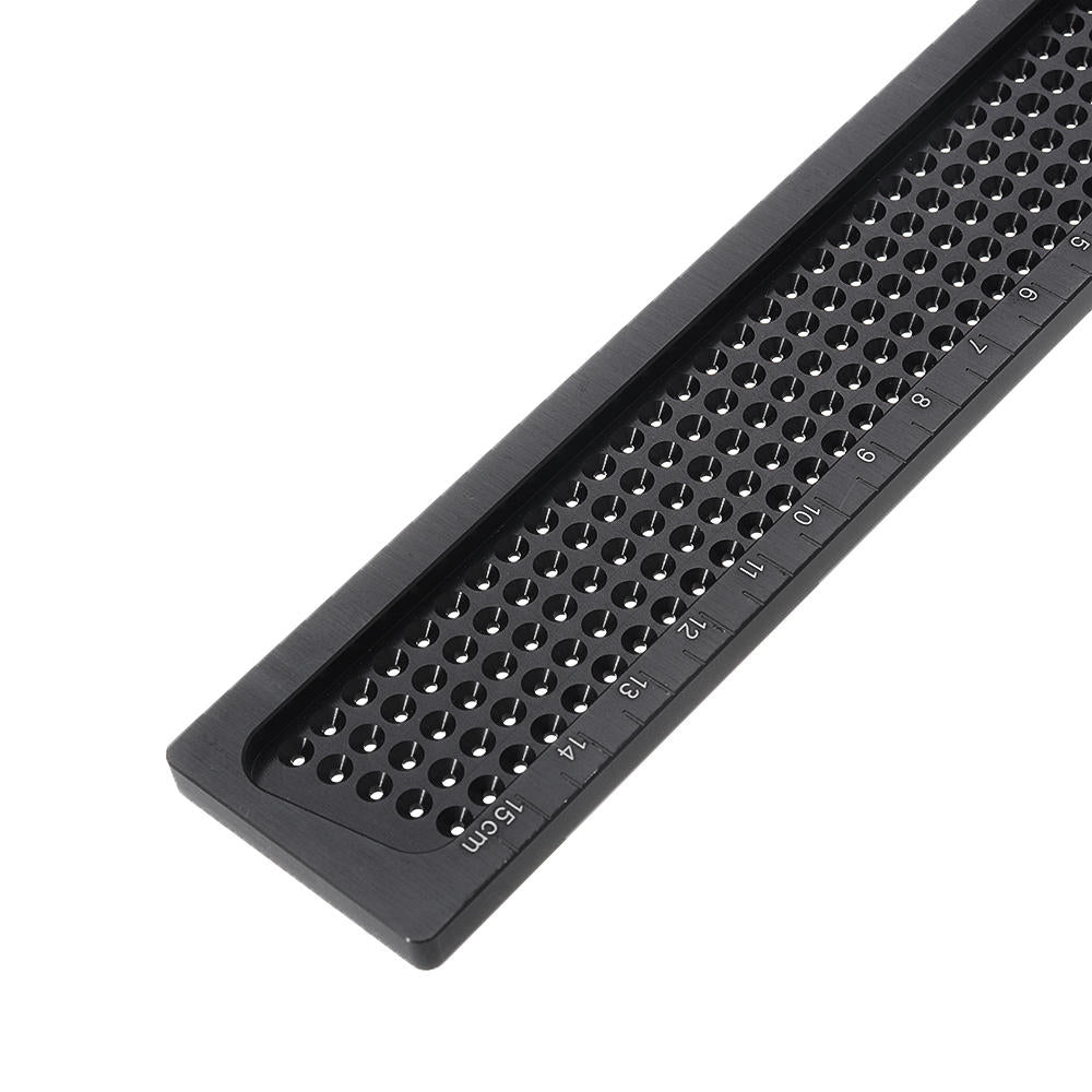 Black Aluminium Alloy T-160 Hole Positioning Measuring Ruler 160mm Metric T Ruler Image 9