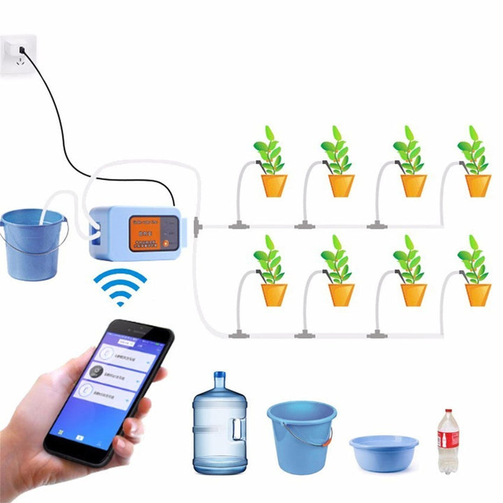 Automatic Watering Device Phone Control Irrigation System Irrigation Computer Irrigation Timer with 10m Cable Image 2