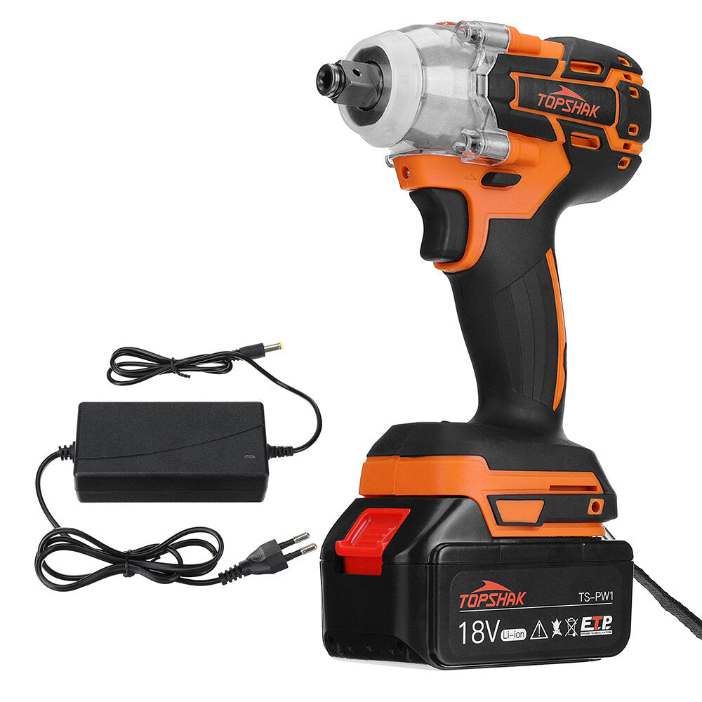 Brushless Impact Wrench LED Working Light Rechargeable Woodworking Maintenance Tool Image 1