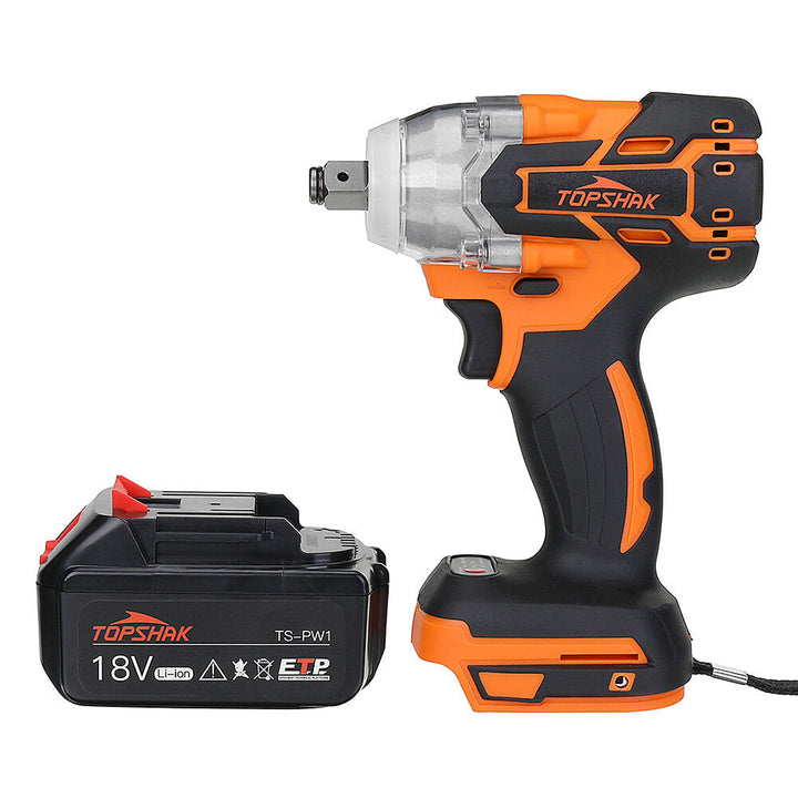 Brushless Impact Wrench LED Working Light Rechargeable Woodworking Maintenance Tool Image 2