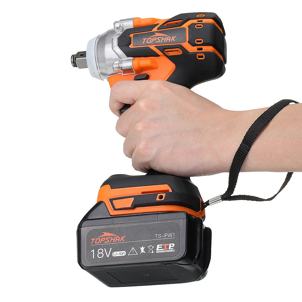 Brushless Impact Wrench LED Working Light Rechargeable Woodworking Maintenance Tool Image 6