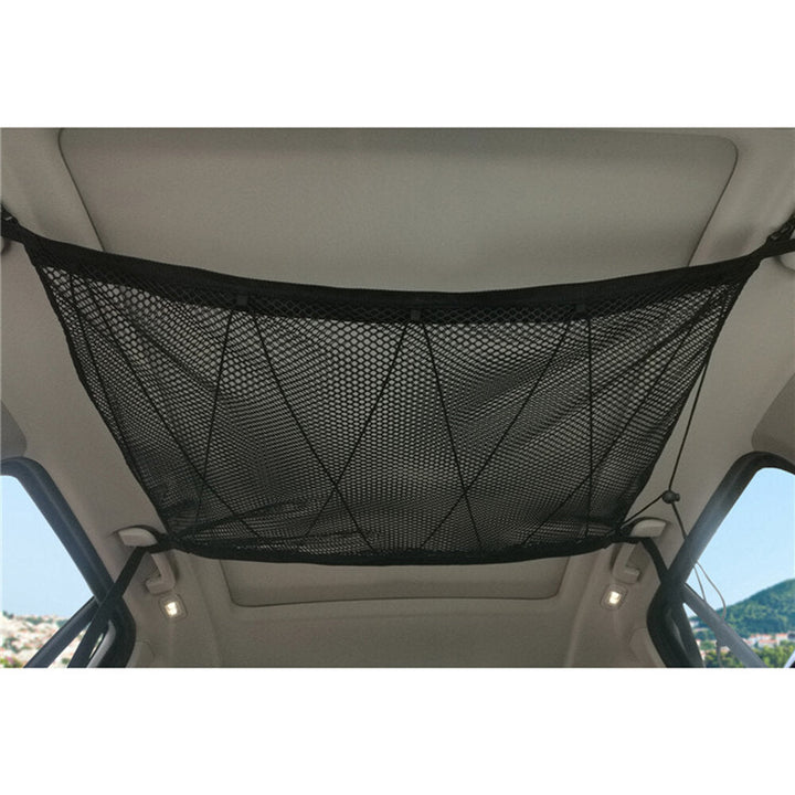 Car Ceiling Storage Net Pocket Universal Car Roof Interior Cargo Net Bag with Zipper Car Trunk Storage Image 4