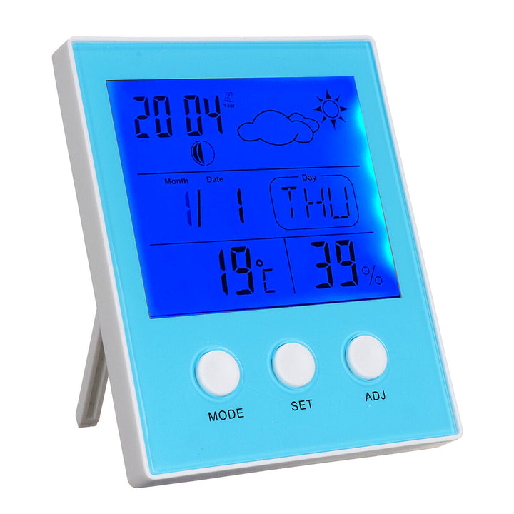 CH-904 Thermometer Hygrometer Temperature Humidity Tester Backlight Time Date Calendar Alarm Clock Image 1