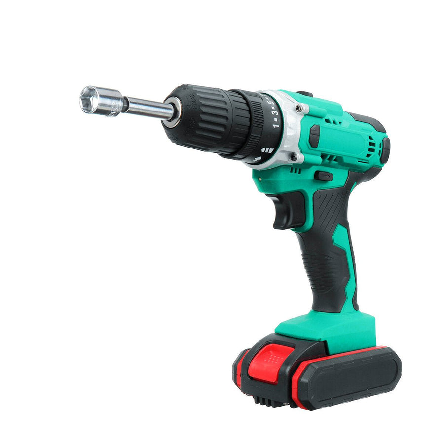 Cordless Electric Drill Rechargeable Drill Screwdriver Power Tool LED Image 1