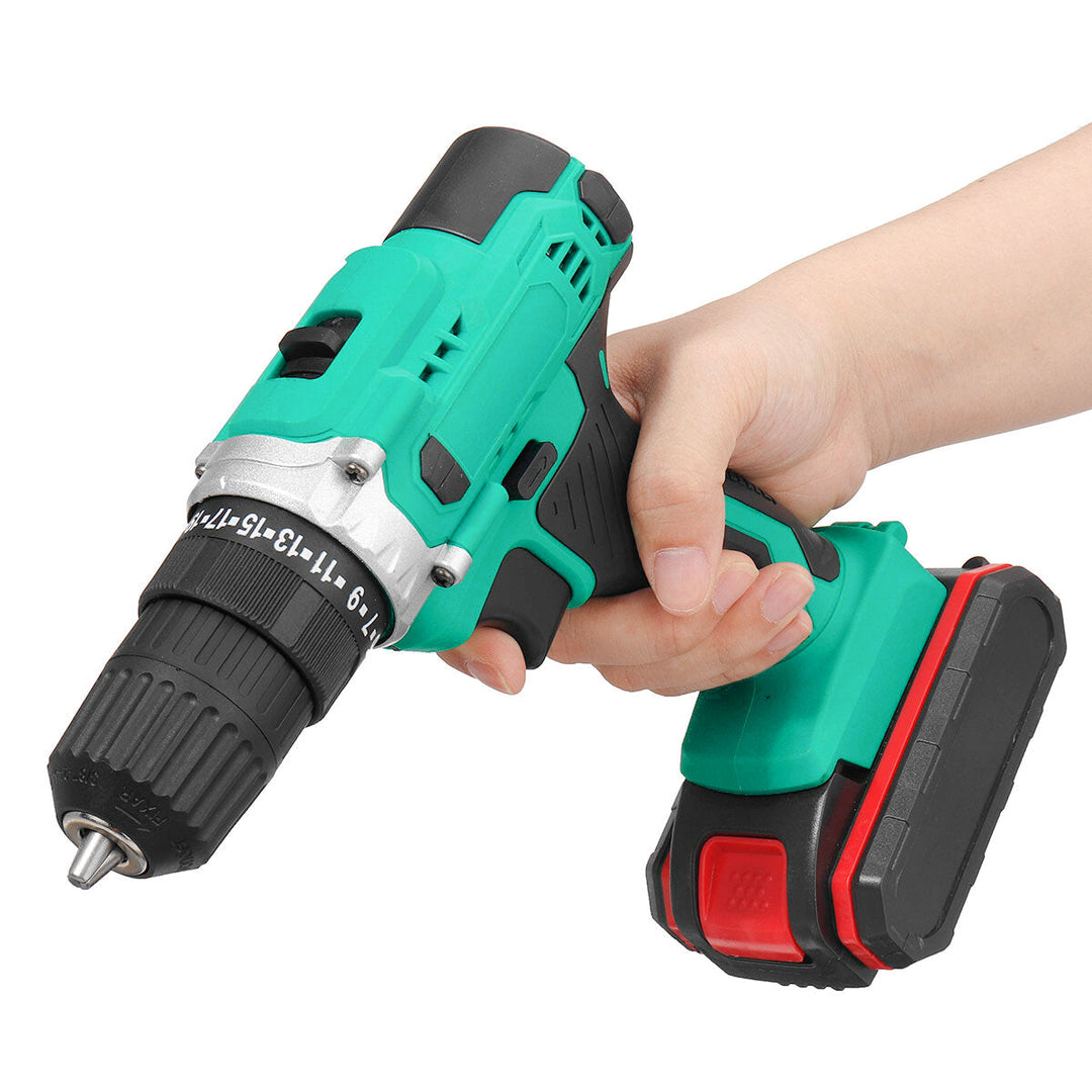 Cordless Electric Drill Rechargeable Drill Screwdriver Power Tool LED Image 2