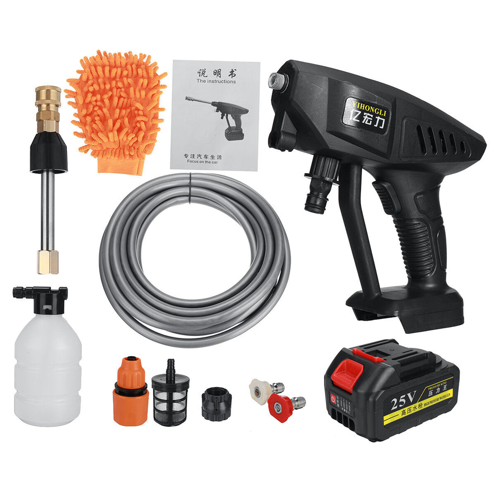 Cordless High Pressure Washer Car Washine Guns Spray Washer Water Cleaner W, 12V,25V Battery Image 2