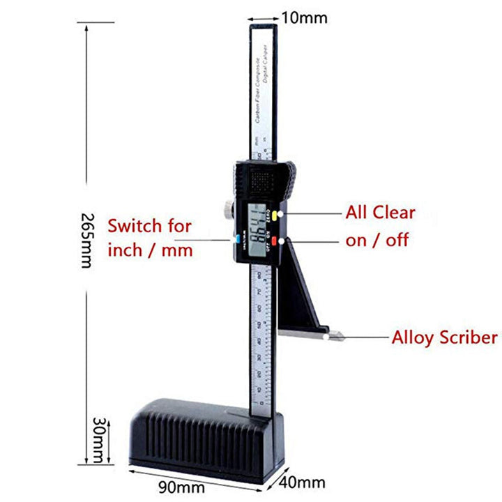 Digital Height Gauge 150mm 6" Vernier Caliper Micrometer Electronic Measurement Image 4