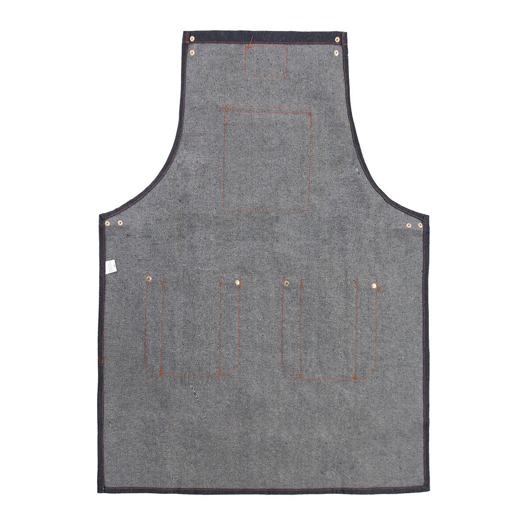 Denim Bib Apron Leather Strap Barista Baker Work Uniform Bartender BBQ Chef Cook Woodworking Apron Image 9