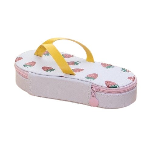 Cute Fruit Flip-flops Creative Slippers Pencil Bag School Office Stationery Supplies Pencil Case DTTT Image 9