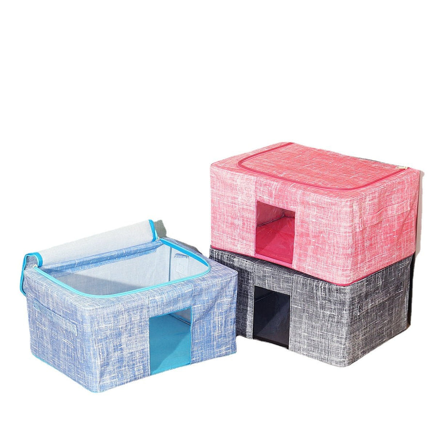 Foldable Non-woven Fabric Closet Storage Bag Container Large Capacity Blanket Quilt Breathable Closet Storage Bag Image 1