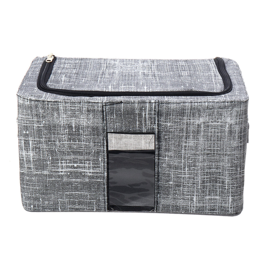 Foldable Non-woven Fabric Closet Storage Bag Container Large Capacity Blanket Quilt Breathable Closet Storage Bag Image 6