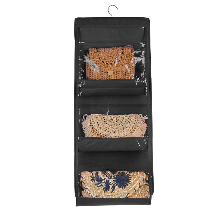 Double-sided Six-layer Hanging Handbag Closet Wardrobe Bag Storage Holder Image 3