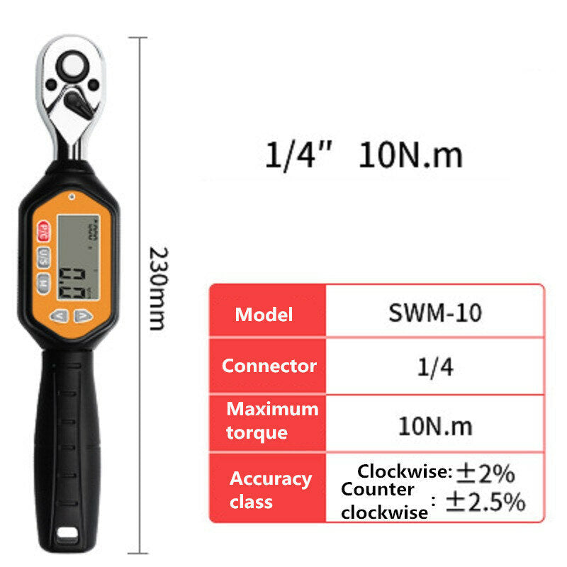 Digital Torque Wrench Electric Display Multi-function Home Car Repair High Precision LED Indicator Easy Read Anti-slip Image 4