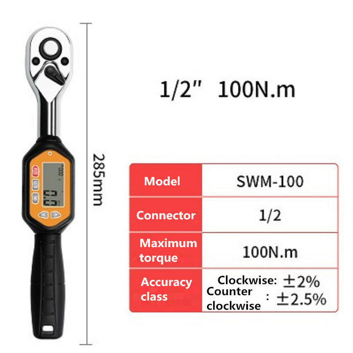 Digital Torque Wrench Electric Display Multi-function Home Car Repair High Precision LED Indicator Easy Read Anti-slip Image 7