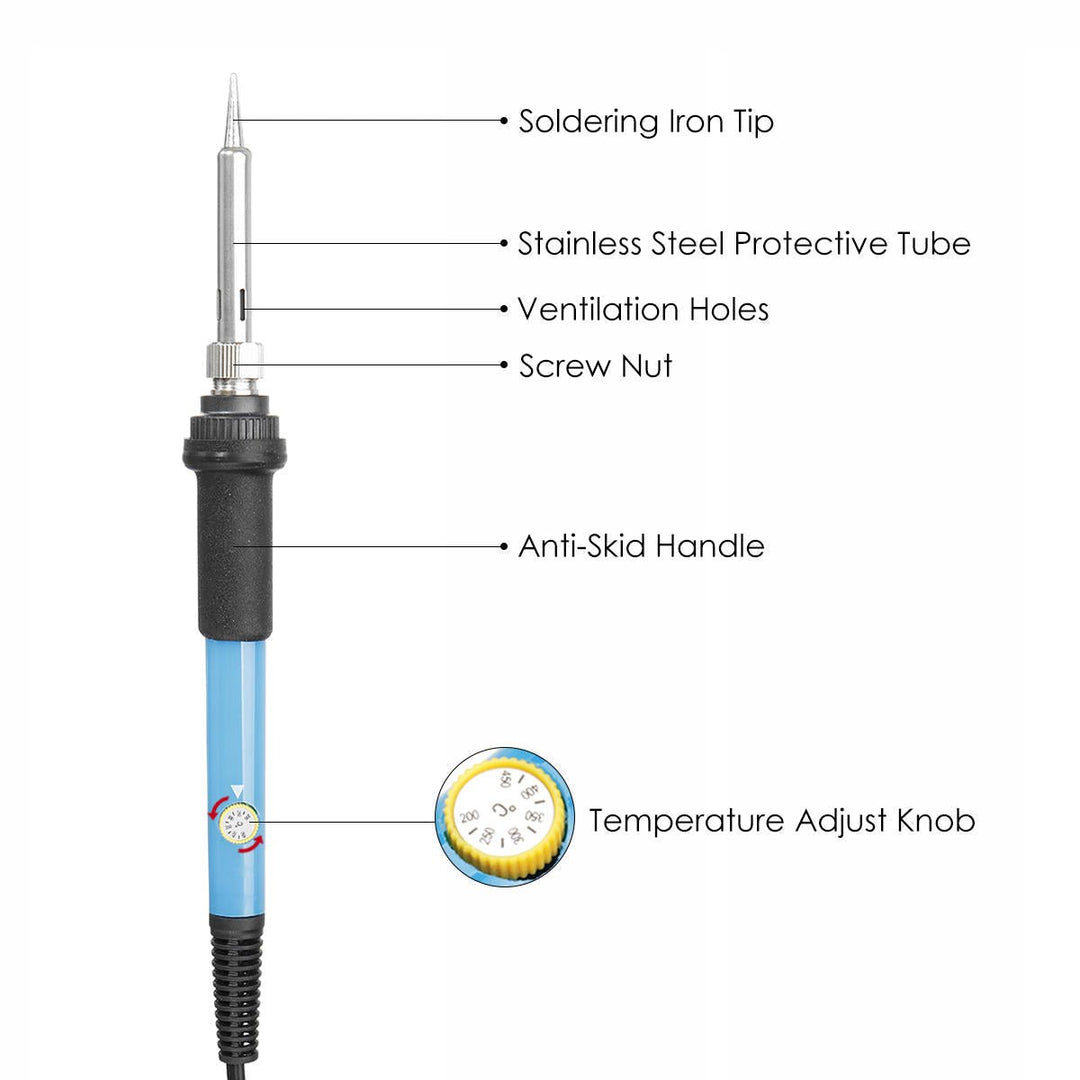 EU Plug 220V 60W Electric Solder Iron Pen Set Image 8