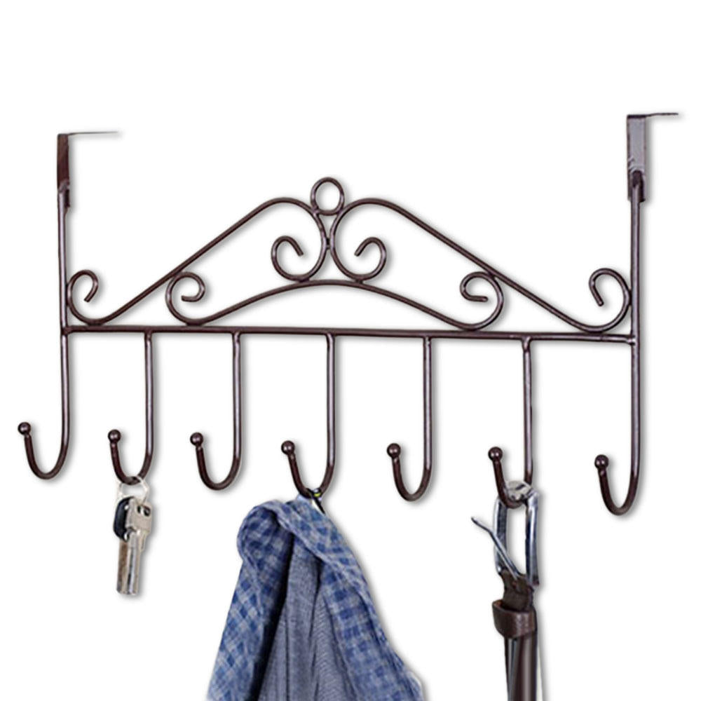 European Door Back Hanger Hanging Rack Holder Hook For Bag Towel Coat Clothes Hat Iron Decorative 5 Hooks Image 5