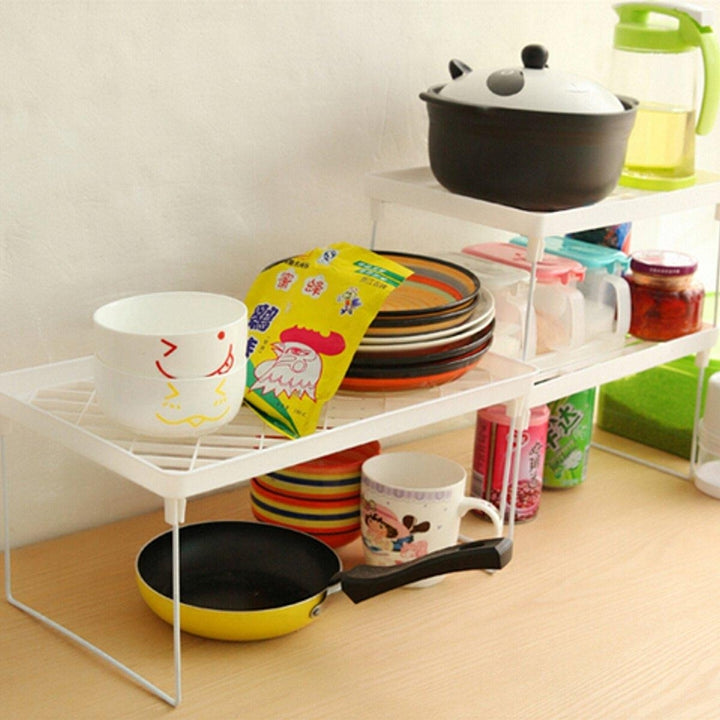 Foldable Racks Home Bathroom Kitchen Storage Rack Shelving Shelf Holders Organizer Image 7