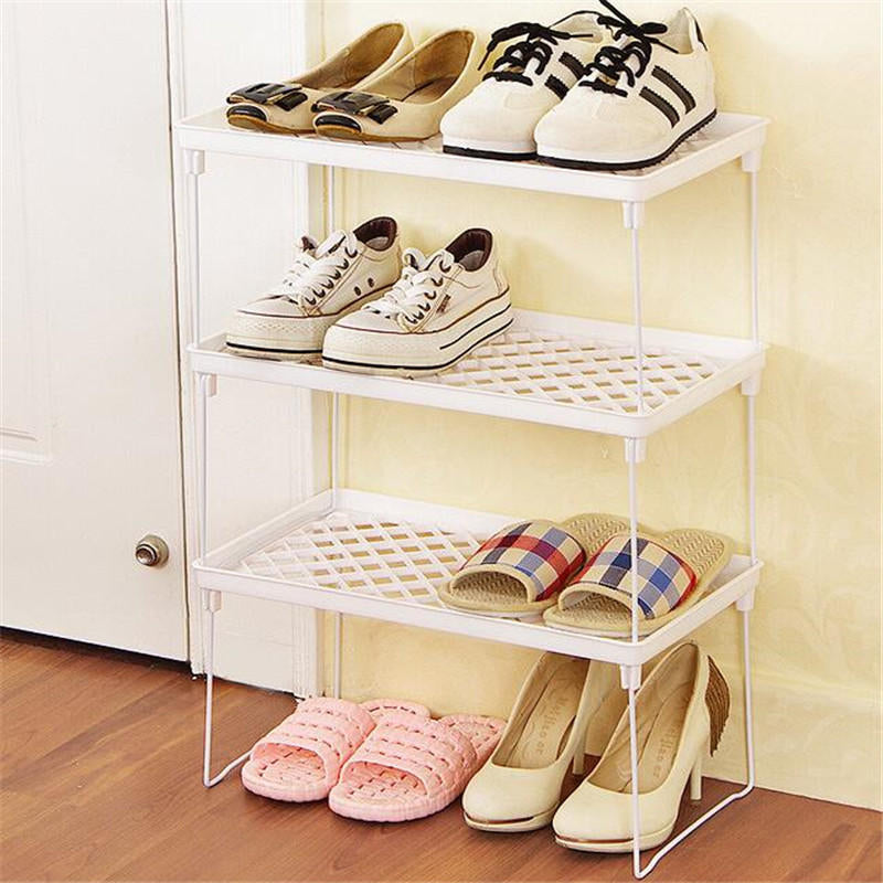 Foldable Racks Home Bathroom Kitchen Storage Rack Shelving Shelf Holders Organizer Image 8