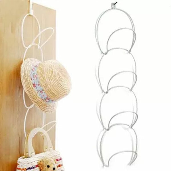 Hats Clothes Tie Interlink Holder Wire Stackable Storage Rack Kitchen Organizer Door Wall Hooks Image 4