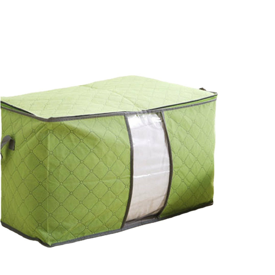 High Capacity Clothes Quilts Storage Bag Folding Organizer Bags Bamboo Portable Storage Container Image 8