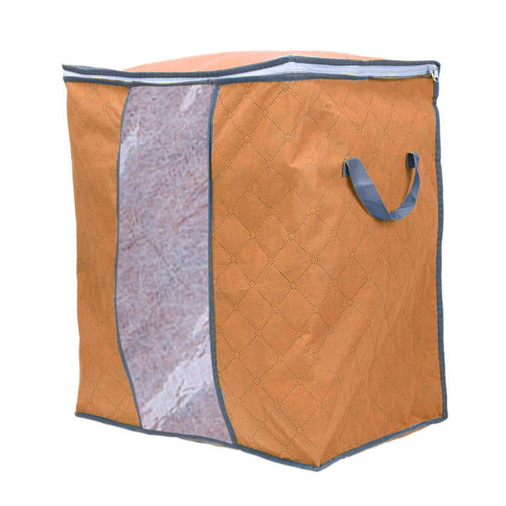 High Capacity Clothes Quilts Storage Bag Folding Organizer Bags Bamboo Portable Storage Container Image 1