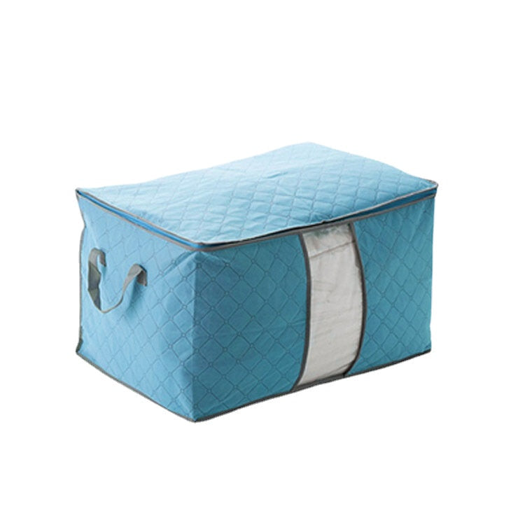 High Capacity Clothes Quilts Storage Bag Folding Organizer Bags Bamboo Portable Storage Container Image 12