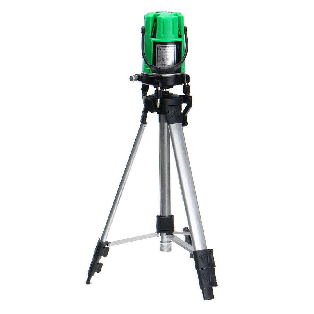 Green 2 Line 2 Points Laser Level 360 Rotary Laser Line Self Leveling with Tripod Image 2