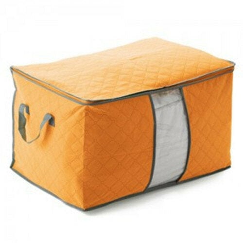 High Capacity Clothes Quilts Storage Bags Folding Organizer Bags Bamboo Portable Storage Container Image 7