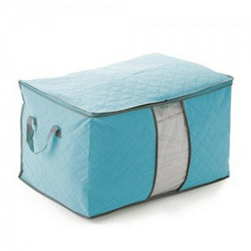 High Capacity Clothes Quilts Storage Bags Folding Organizer Bags Bamboo Portable Storage Container Image 1