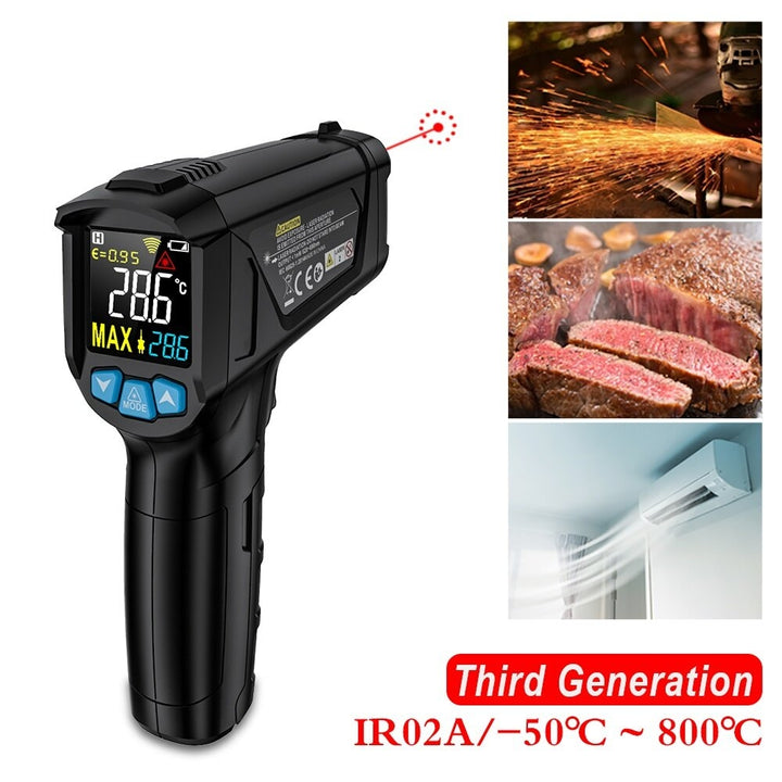 IR02 -50~800 Degree Digital Thermometer Humidity Meter Infrared Thermometer Hygrometer Temperature Humidity Meter Image 2