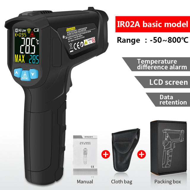 IR02 -50~800 Degree Digital Thermometer Humidity Meter Infrared Thermometer Hygrometer Temperature Humidity Meter Image 7