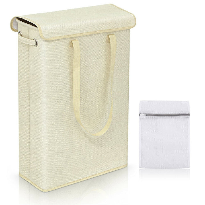 Laundry Basket With Lid Dirty Washing Clothes Storage Folding Bin Bag Hamper Image 1